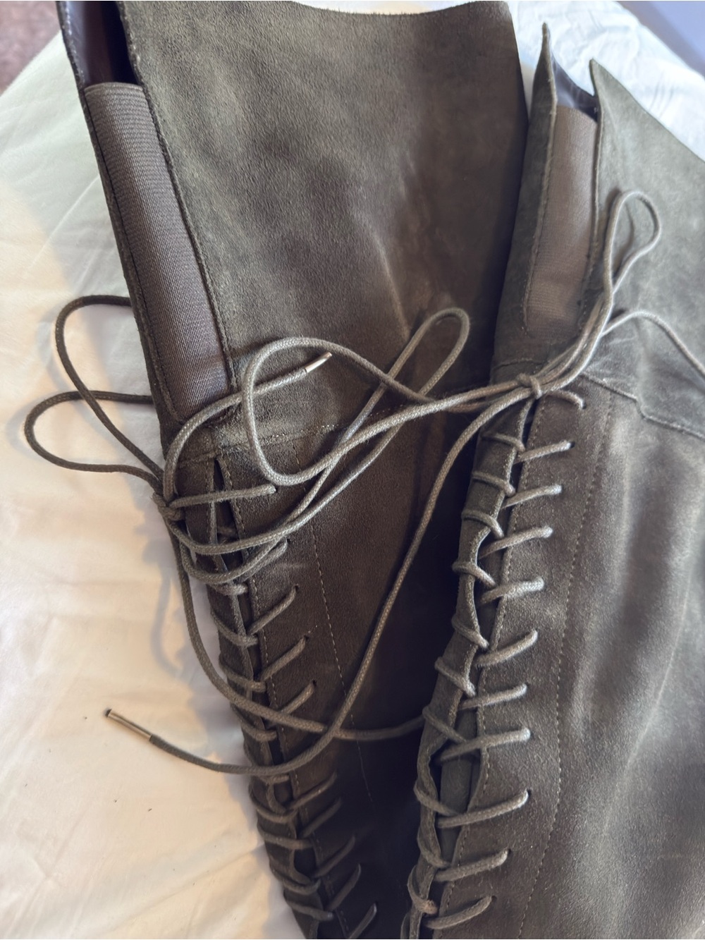 BNIB Aldo Olive Lace-Up OTK Boots